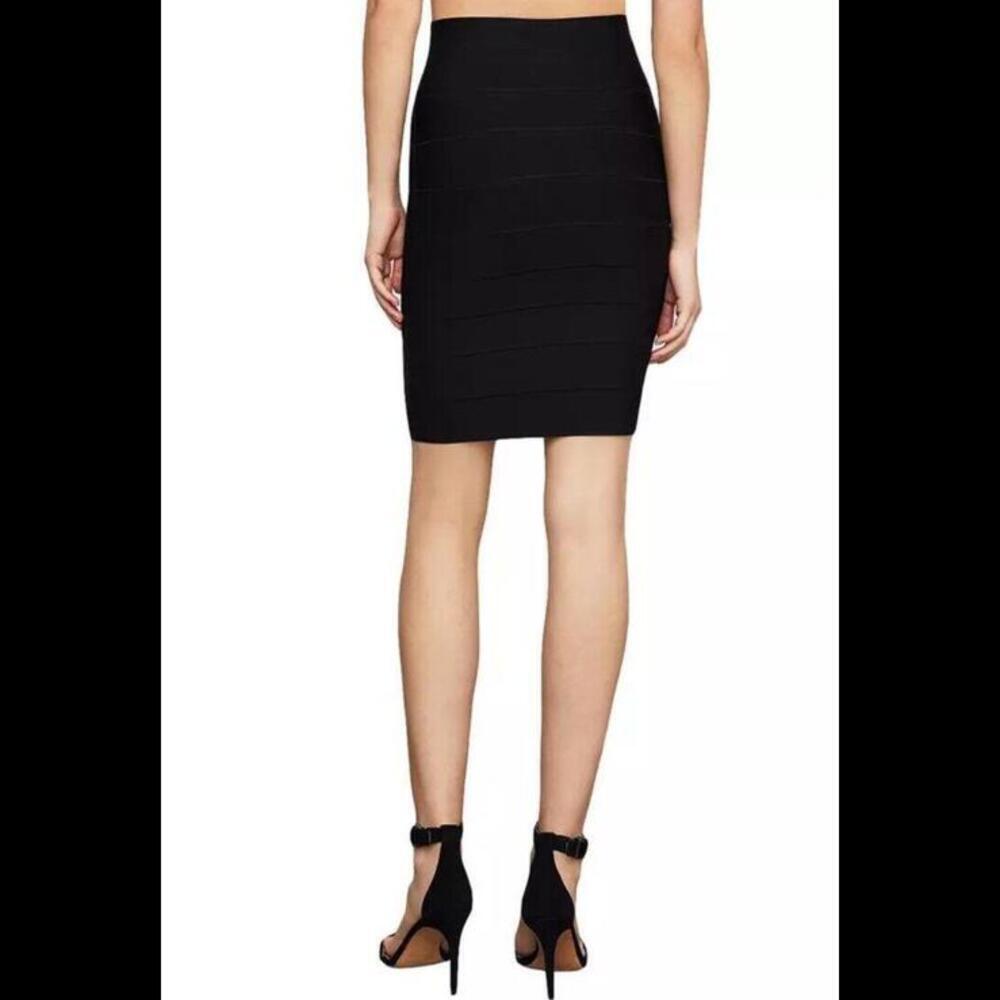 BCBGMAXAZRIA Black Simone Alexa Bandage Mini Skirt Small Y2K Bodycon - Picture 6 of 12